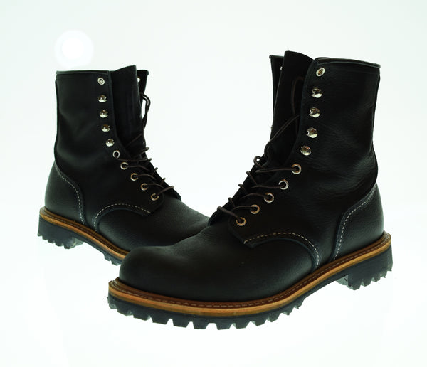 レッドウィング RED WING 8-inch Logger Non-Steel Toe 8インチ ロガー ノン・スティールトゥ  MADE in USA   4501 メンズ靴 ブーツ ワーク ブラック 9 1/2 D 27.5cm 103S-1354