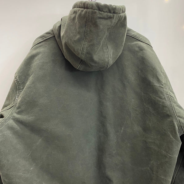 【曜日割引対象外】 カーハート Carhartt 00's アクティブジャケット パーカー モスグリーン ジャケット グリーン 2XLサイズ 201MT-4743 VB