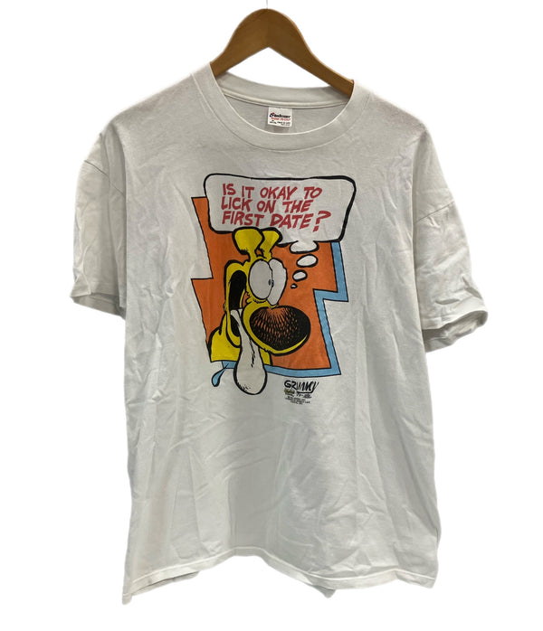 US US古着 90's 90年代 Stedman GRIMMY Mothergoose & Grimm アートＴ コミック VINTAGE ヴィンテージ XL Tシャツ ホワイト LLサイズ 101MT-4993