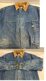 リー Lee 70's 70年代 81-LJ デニムカバーオール ブランケットライナー ヴィンテージ vintage アメリカ製 MADE IN USA ジャケット ブルー 101MT-4490