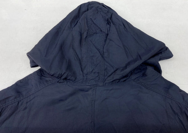 ワイズ Y's ヨウジヤマモト Yohji Yamamoto ブラウス フーディ キュプラ 再生繊維 テンセル 日本製 NAVY 紺 YW-B01-202 長袖シャツ ワンポイント ネイビー SIZE2 104LT-155