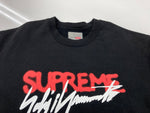 シュプリーム SUPREME × yohji yamamoto ヨウジヤマモト crewneckクルーネック スウェット 黒 スウェット ロゴ ブラック Sサイズ 104MT-2204