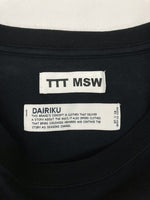 ティーモダンストリートウェア TTT MSW × DAIRIKU ダイリク Layered L/S Tshirt レイヤード Tシャツ ロンT 長袖 重ね着 黒 TD03C ロンT ロゴ ブラック フリーサイズ 104MT-1086