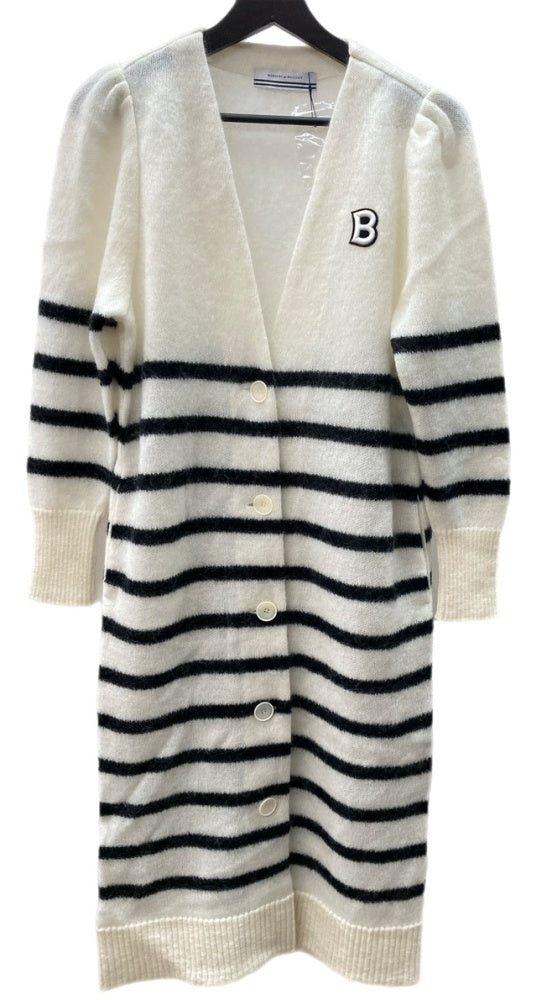 ボーダーズアットバルコニー BORDERS at BALCONY 22SS SPRING MOHAIR LONG CARDIGAN スプリング モヘヤ ロングカーディガン ボーダー BEIGE BD2211-1A-01 カーディガン ロゴ ベージュ SIZE38 104LT-110