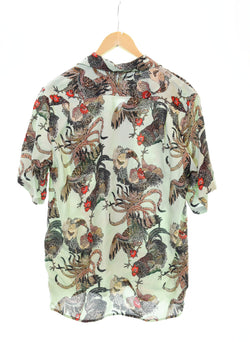 ニポアロハ NIPOALOHA RAYON SHORT SLEEVE ALOHA SHIRT アロハシャツ 緑 2 半袖シャツ グリーン 103MT-1549