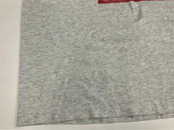 ヴィンテージ vintage 90's 90年代 FRUIT OF THE LOOM BESTタグ BUDWEISER バドワイザー パロディ  アメリカ製 MADE IN USA XL Tシャツ グレー LLサイズ 101MT-4107