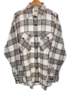ゴールド GOLD SOFT NEL CHECK BIG POCKET WORK SHIRT ソフト ネル チェック ビック ポケット ワーク シャツ 東洋エンタープライズ GL28589 長袖シャツ ホワイト Mサイズ 103MT-3405