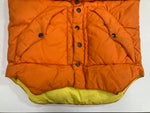 パウダーホーン マウンテニアリング POWDERHORN MOUNTAINEERING  70's~80’s 70~80年代 ハイネック ダウンベスト ウエスタンヨーク 2トーン 切替デザイン VINTAGE ヴィンテージ ベスト オレンジ Sサイズ 101MT-4623