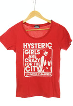 ヒステリックグラマー HYSTERIC GLAMOUR グラフィック Tシャツ 赤 0151CT23 Tシャツ レッド フリーサイズ 103MT-2672