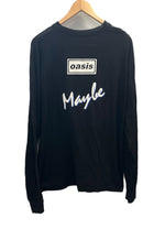 バンド band 90's 90s EURO OASIS DEFINITELY MAYBE Promo Long Sleeve tee オアシス ユーロ XL ロンT ブラック LLサイズ 101MT-3202