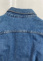 ダブルアールエル RRL 90s DENIM JACKET デニム ジャケット 三ツ星タグ USA製 シンチバック 裏地チェック Ralph Lauren 青 ジャケット ロゴ ブルー Sサイズ 104MT-1365