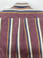 チャップス CHAPS 80s BUTTONDOWN SHIRT ボタンダウン シャツ BDシャツ マルチストライプ 長袖 Ralph Lauren 紫 長袖シャツ ストライプ パープル Sサイズ 104MT-2272