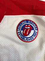 ヴィンテージ vintage 90s 90's ROLLING STONES 97-98 USA ツアーグッズ USA製 ゲームシャツ メッシュ ワッペン 白 ONE SIZE ロンT ホワイト 101MT-5250