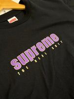 シュプリーム SUPREME The Real Shit L/S Tee ロゴプリント 長袖カットソー 黒 ロンT ブラック Lサイズ 101MT-4144