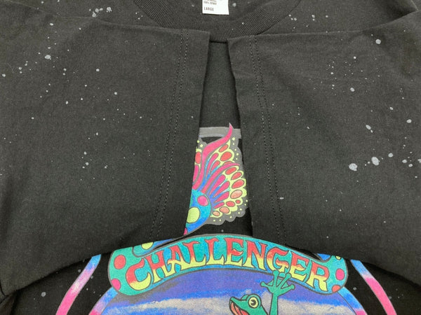 チャレンジャー CHALLENGER 内山幸也コラボ UCCHI BANDANA FROG TEE バンダナ フロッグ カエル 半袖 カットソー クルーネック スピリット ロゴ BLACK 黒 Tシャツ プリント ブラック Lサイズ 104MT-1804