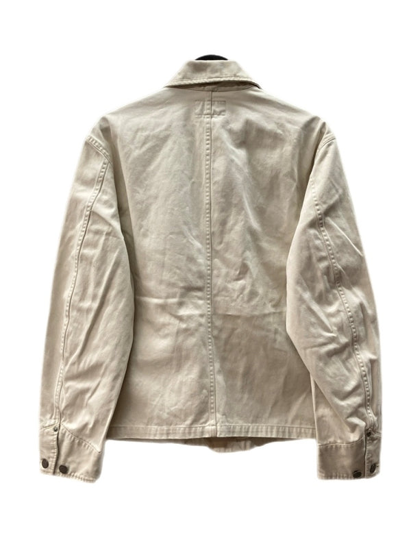 ダブルアールエル RRL COVERALL JACKET カバーオール ジャケット ワーク 3ポケット Ralph Lauren 白 ジャケット 無地 ホワイト Mサイズ 104MT-1375
