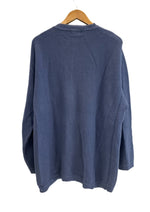 パタゴニア PATAGONIA ヘンリーネック 長袖カットソー USA製 無地 ロンT ブルー Lサイズ 101MT-4778