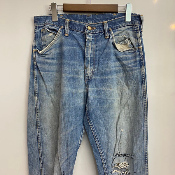 【曜日割引対象外】 ラングラー Wrangler 60's 12MWZ Slim Tapered Denim Pants USA製 デニム ブルー 32×34サイズ 201MB-1040 VB