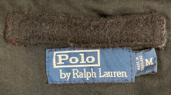 ポロラルフローレン Ralph Lauren ZIP UP ジャケット エルボーパッチ 革 ジャケット チェック ブラック Mサイズ 201MT-2368
