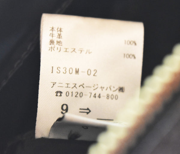 アニエスベー agnes b. 2way レザーショルダーバッグ  IS30M-02 バッグ レディースバッグ ショルダーバッグ・メッセンジャーバッグ ブラック 103B-166