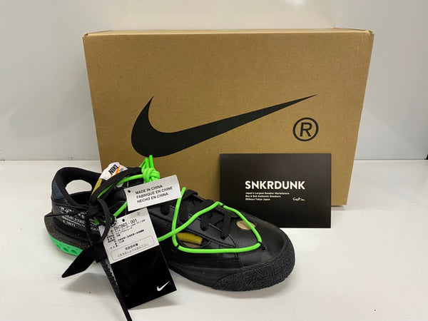 ナイキ NIKE × FF-WHITE BLAZER LOW '77/OW DH7863-001 メンズ靴 スニーカー ブラック 28.5cmサイズ 201-shoes1568