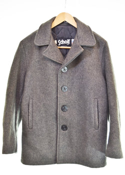 ショット SCHOTT ウール シングル ピーコート 38 38 ジャケット グレー 103MT-3507
