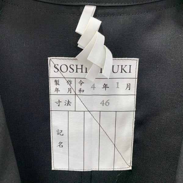 ソウシオオツキ SOSHIOTSUKI S22SS08JKT-W ジャケット ブラック 46サイズ 201MT-4117