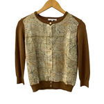 カルヴェン CARVEN セットアップ マップ柄 三陽商会 スーツ・セットアップ ブラウン Sサイズ 201LT-455