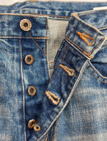 シュガーヒル SUGARHILL 22SS CLASSIC DENIM PANTS クラシック デニム パンツ シンチバック ボタンフライ パッチ ズボン 青 無地 22SSPT08 デニム ブルー サイズ 32 104MB-142