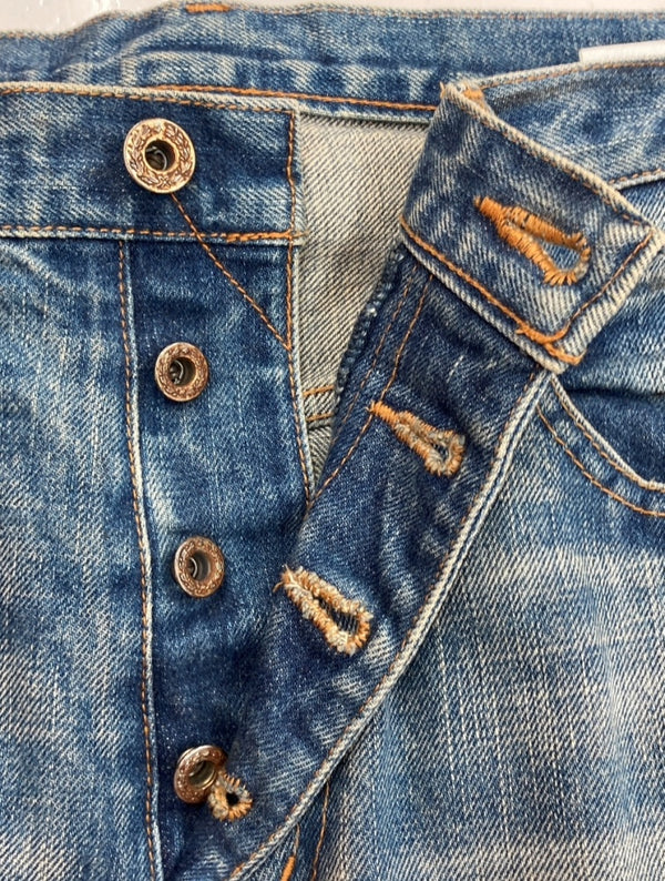 シュガーヒル SUGARHILL 22SS CLASSIC DENIM PANTS クラシック デニム パンツ シンチバック ボタンフライ パッチ ズボン 青 無地 22SSPT08 デニム ブルー サイズ 32 104MB-142