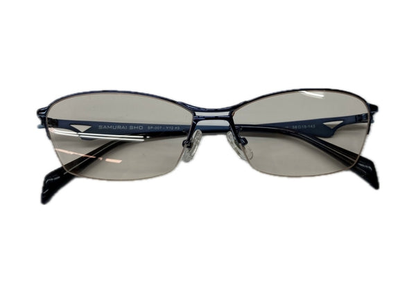 サムライ翔 SAMURAI SHO 伊達メガネ アイウェア 眼鏡 青 SP-007-Y12 眼鏡・サングラス 眼鏡 無地 ブルー 104G-46