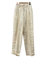 ラルフローレン RalphLauren 90s LINEN 2TUCK SLACKS PANTS リネン タック スラックス パンツ ジップフライ IMPACT21 白 無地 スラックス ホワイト サイズ 9 104MB-355