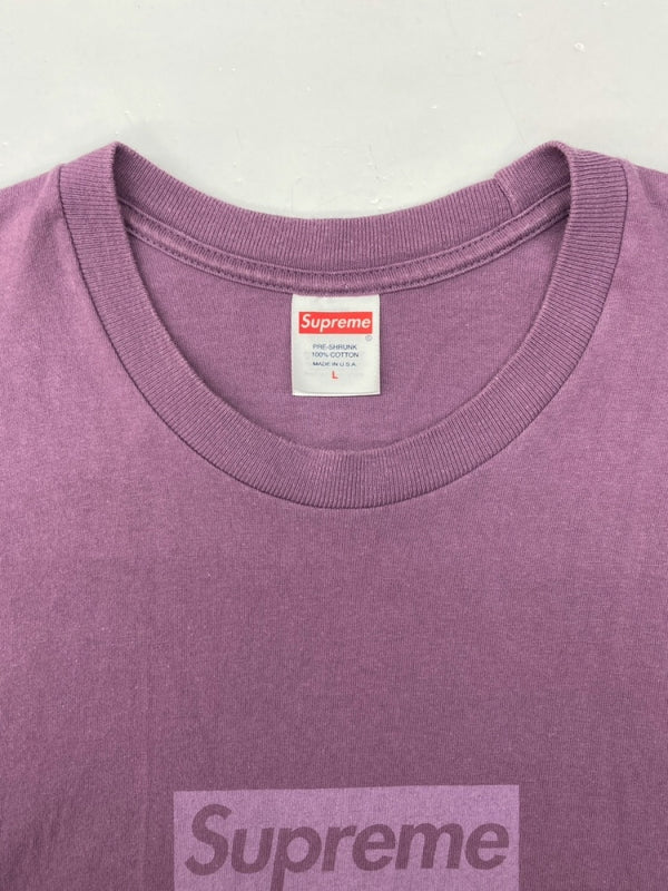 シュプリーム SUPREME 23SS Tonal Box Logo Tee Dusty Purple トーナル ボックス ロゴ Tシャツ ダスティ パープル 半袖 カットソー USA製 紫 Tシャツ ロゴ パープル Lサイズ 104MT-785