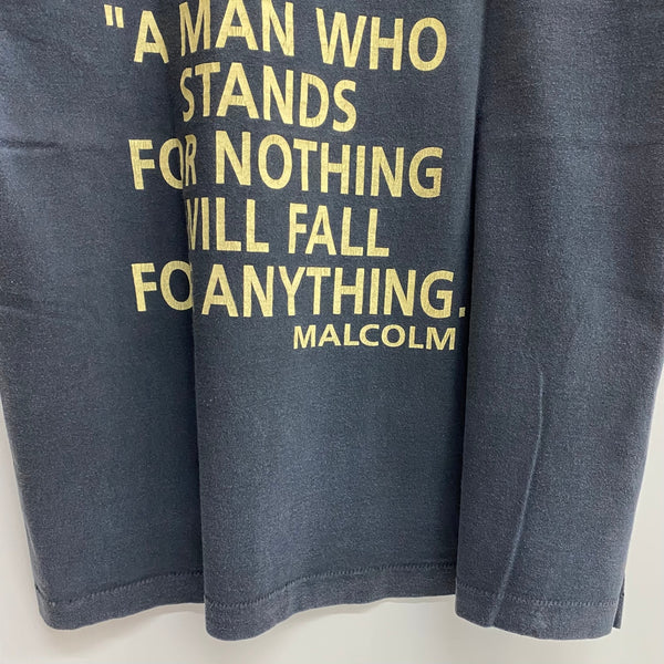 【曜日割引対象外】 ヴィンテージ vintage 90's Malcolm X Martin Luther king jr Tee Tシャツ ブラック 201MT-3973 VB