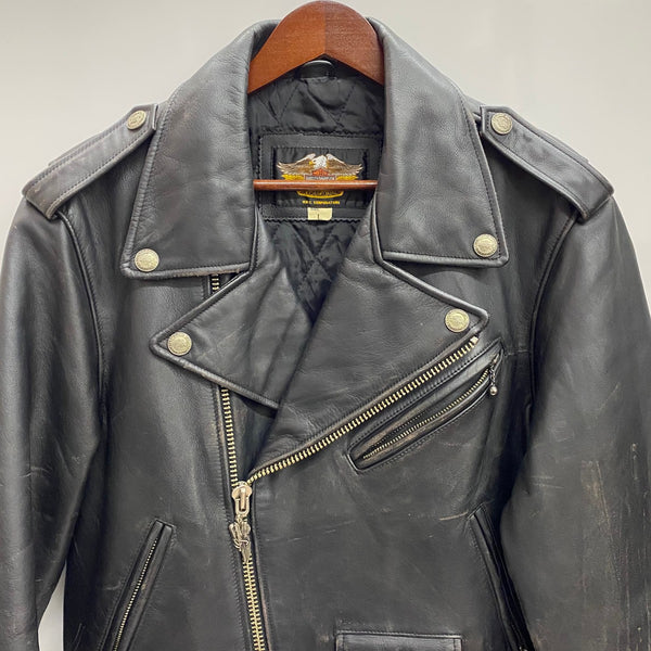 【曜日割引対象外】 ハーレーダビッドソン HARLEY-DAVIDSON レザー ダブルライダース 40180 ジャケット ブラック Lサイズ 201MT-4534 VB