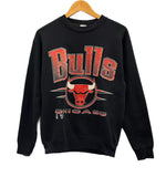 ヴィンテージ vintage 90's 90年代 NBA official オフィシャル CHICAGO BULLS シカゴブルズ プリント 黒 アメリカ製 made in USA スウェット ブラック Mサイズ 101MT-3826
