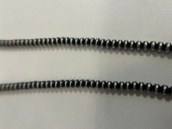 トムホーク TOM HAWK 2 line heart pendant ツーライン ハート ペンダント ナバホパールチェーン ナバホビーズチェーン メンズジュエリー・アクセサリー インディアンジュエリー ネックレス・ペンダント シルバー 101goods-185