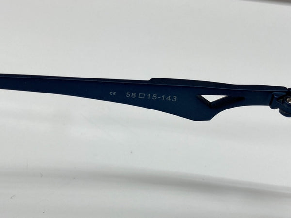 サムライ翔 SAMURAI SHO 伊達メガネ アイウェア 眼鏡 青 SP-007-Y12 眼鏡・サングラス 眼鏡 無地 ブルー 104G-46