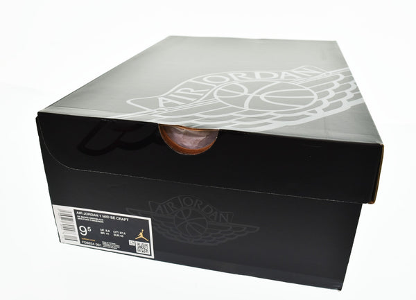 ナイキ NIKE Air Jordan 1 Mid SE Craft エアジョーダン1 ミッド SE クラフト 黒 FD8634-001 メンズ靴 スニーカー ブラック 27.5cm 103S-1039