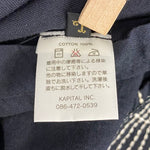 【曜日割引対象外】 キャピタル KAPITAL 風呂敷刺繍 刺し子 プルオーバー スモック シャツ 長袖カットソー ブラック Lサイズ 201MT-4303 VB