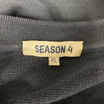 イージー YEEZY SEASON 4 袖プリント KW4C203 スウェット ブラック XLサイズ 201MT-4258