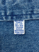 ラルフローレン RalphLauren 90s POLO BEAR DENIM SHIRT ポロ ベア デニム シャツ ボタンダウン 胸ポケット 刺繍 長袖 青 長袖シャツ ロゴ ブルー Lサイズ 104MT-2307