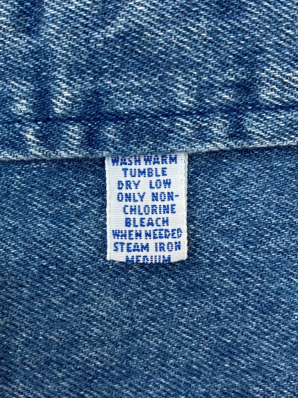 ラルフローレン RalphLauren 90s POLO BEAR DENIM SHIRT ポロ ベア デニム シャツ ボタンダウン 胸ポケット 刺繍 長袖 青 長袖シャツ ロゴ ブルー Lサイズ 104MT-2307