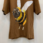 ドリューハウス Drew House bee printed tee JUSTIN BIEBER Tシャツ プリント ブラウン Mサイズ 201MT-2237
