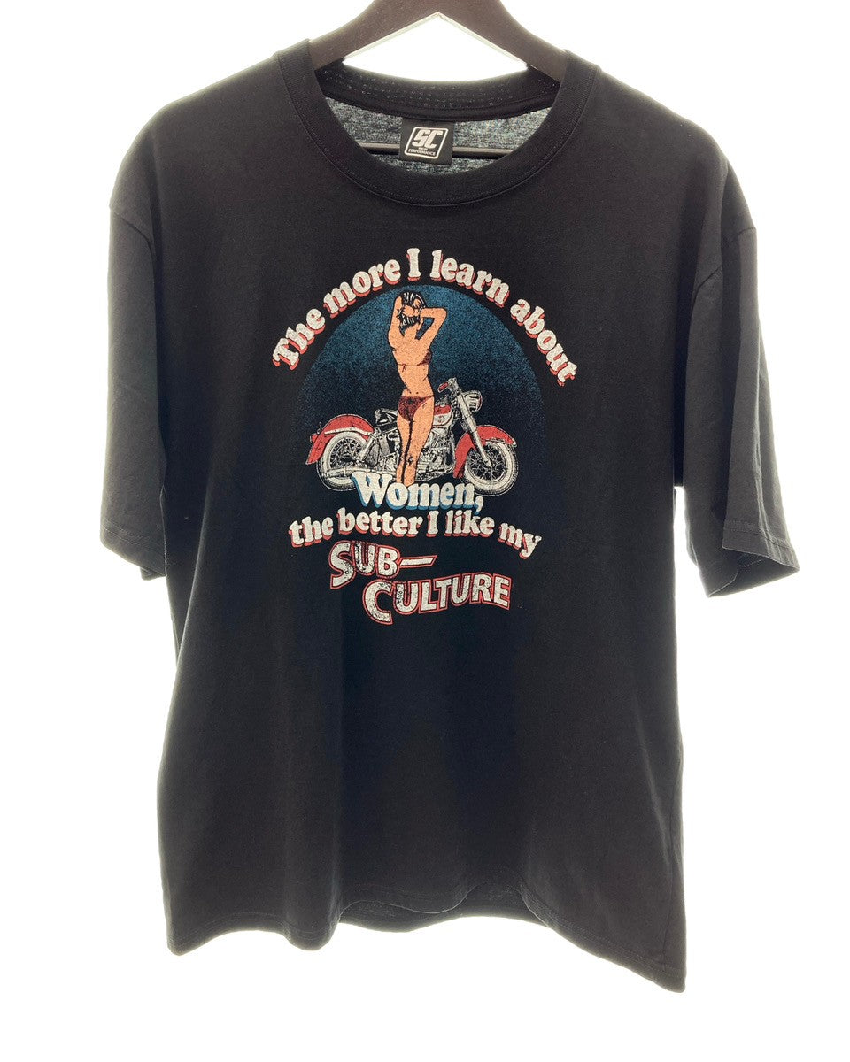 サブカルチャー Subculture SC WOMEN TSHIRT ウーマン TYPE-C BODY 半袖 クルーネック ロゴ 黒  SCST-S2203 サイズ2 Tシャツ プリント ブラック 104MT-204 | 古着通販のドンドンサガール