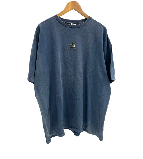 パタゴニア PATAGONIA 90's 90年代 Beneficial タグ クラシックカー 両面プリント  USA製 アメリカ製 青 vintage ヴィンテージ XL Tシャツ ブルー LLサイズ 101MT-4722