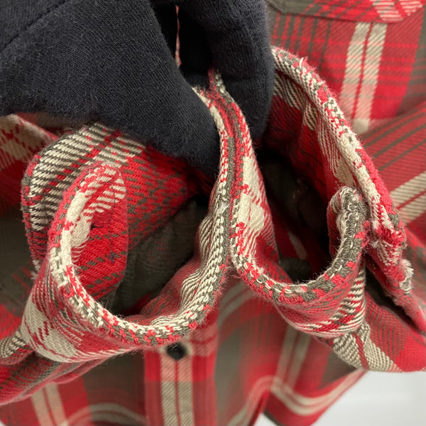 【曜日割引対象外】 ダブルアールエル RRL ネルシャツ 長袖シャツ レッド Mサイズ 201MT-4768 VB