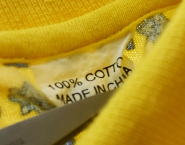 シュプリーム SUPREME 19SS Foulard Polo ロゴ 総柄 半袖ポロシャツ イエロー Mサイズ 103MT-2727