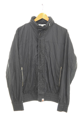 アベイシングエイプ A BATHING APE センターロゴ ナイロンジャケット ジャケット ブラック Lサイズ 103MT-3302