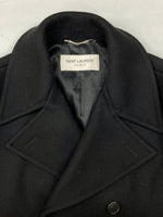 サンローラン Saint Laurent 16年 Pea Coat ピー コート Pコート ウールジャケット エディ期 アウター ブルゾン 黒 469647 Y060W サイズ 44 コート 無地 ブラック 104MT-1065